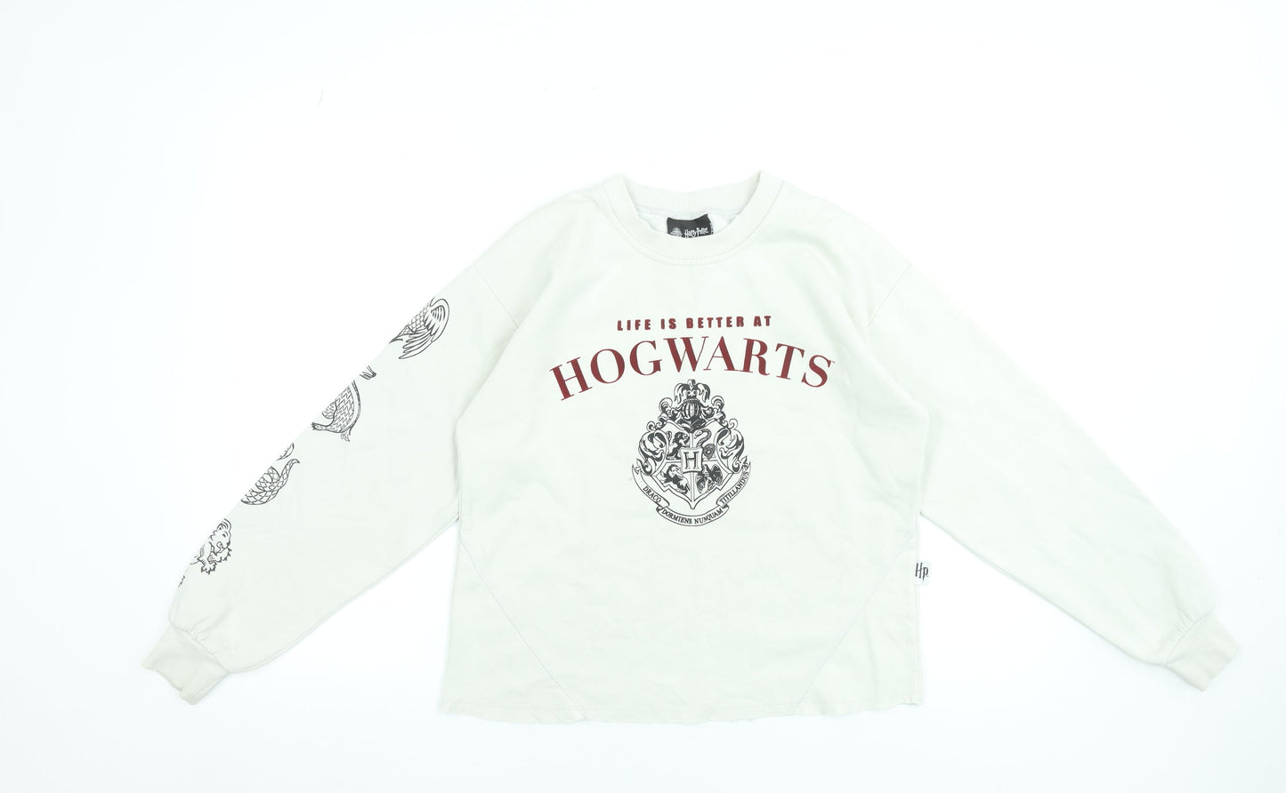 Womens UK Size S Harry Potter Beige Pullover Sweatshirt