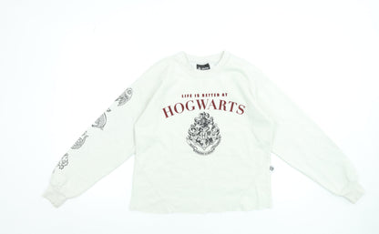 Womens UK Size S Harry Potter Beige Pullover Sweatshirt