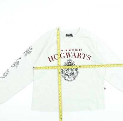 Womens UK Size S Harry Potter Beige Pullover Sweatshirt