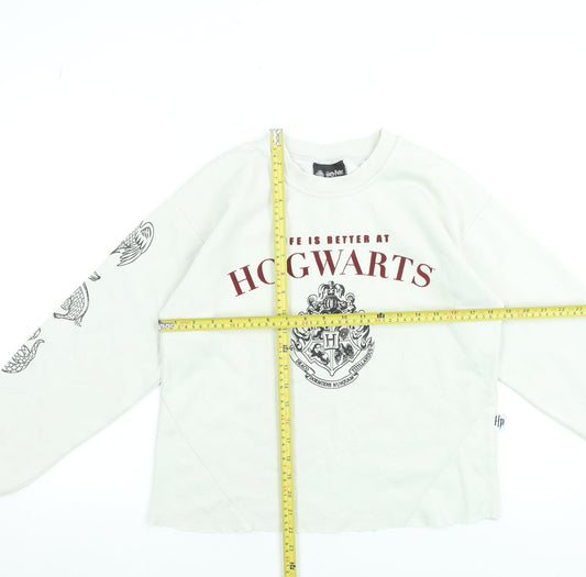 Womens UK Size S Harry Potter Beige Pullover Sweatshirt