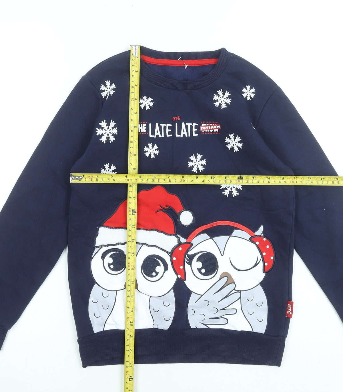 RTÉ Boys Blue Christmas Owl Pullover Sweatshirt 11-12 Years