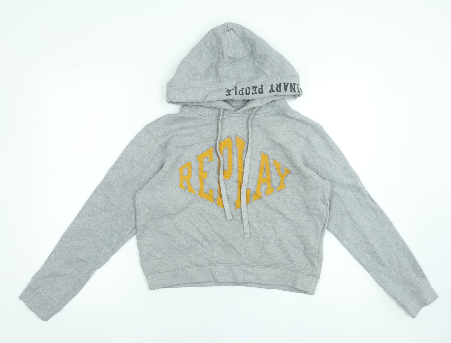 Womens UK Size M Replay Grey Pullover Hoodie