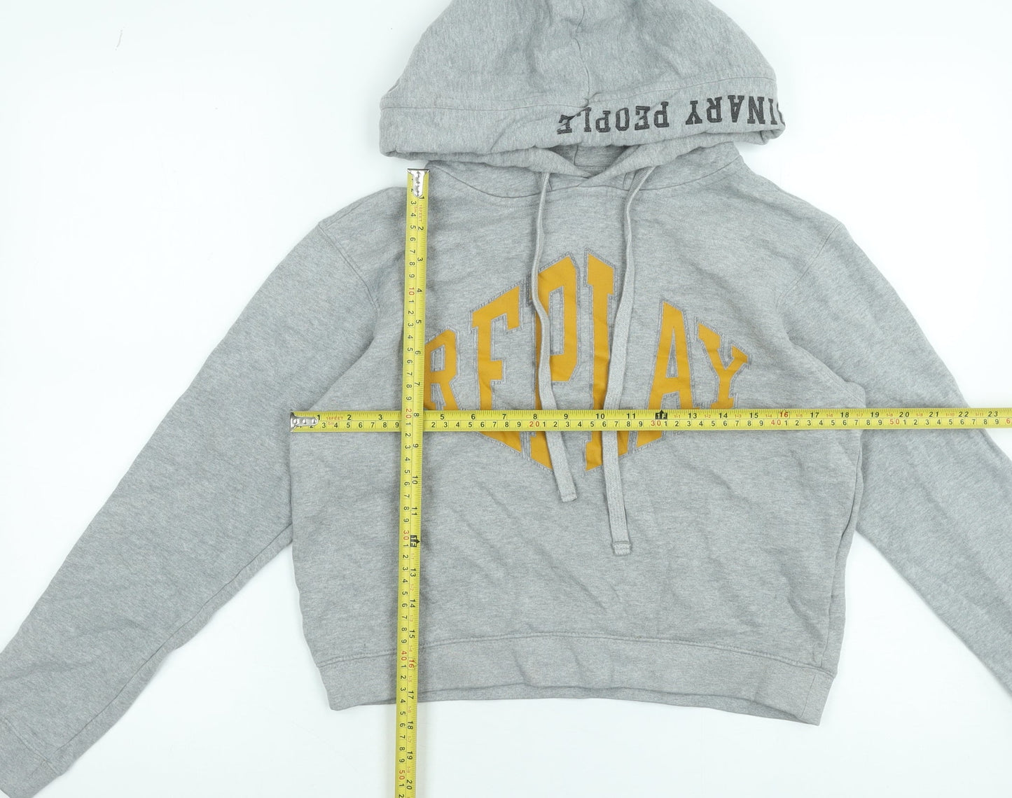 Womens UK Size M Replay Grey Pullover Hoodie