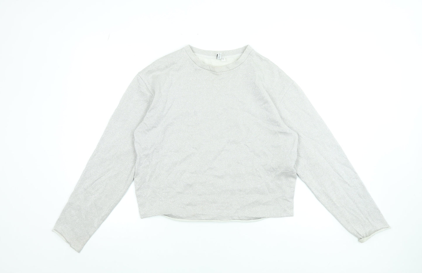 Womens UK Size 8 & Other Stories Silver Pullover Sweatshirt