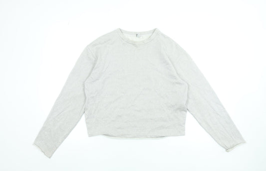 Womens UK Size 8 & Other Stories Silver Pullover Sweatshirt