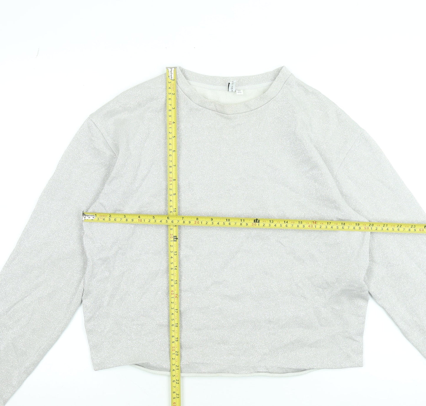 Womens UK Size 8 & Other Stories Silver Pullover Sweatshirt