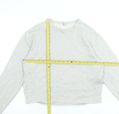 Womens UK Size 8 & Other Stories Silver Pullover Sweatshirt