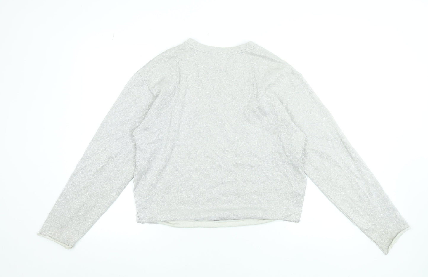 Womens UK Size 8 & Other Stories Silver Pullover Sweatshirt