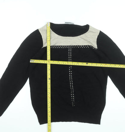 Womens UK Size 12 Wallis Black Pullover Jumper