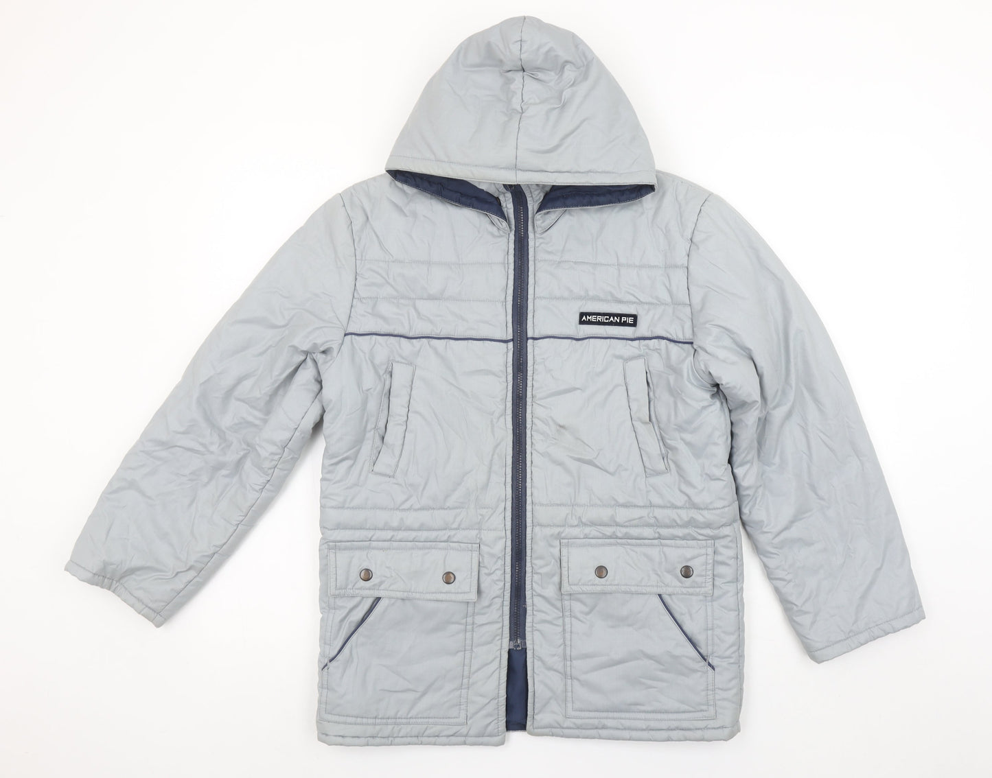 Boys UK Size 2 Years American Pie Grey Puffer Jacket