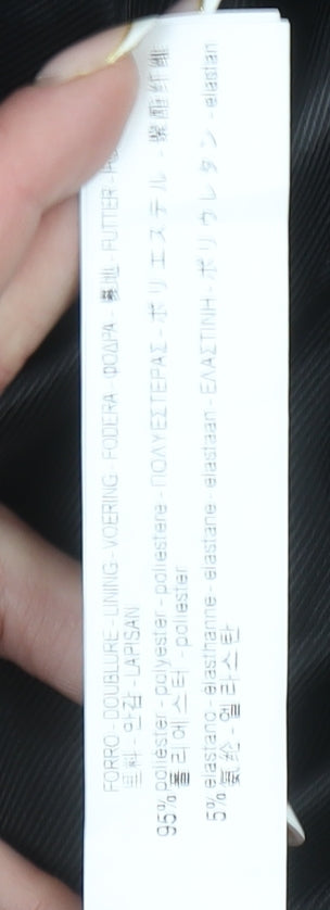 Zara Woman Black Draped Lapel Blazer Jacket Women M Elegant Lined