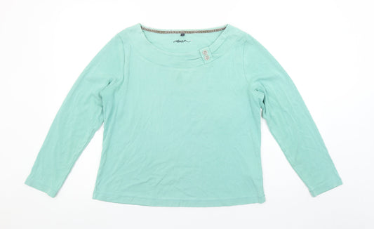 Dash Women’s Green Long Sleeve Cotton Jersey T-Shirt Size 16