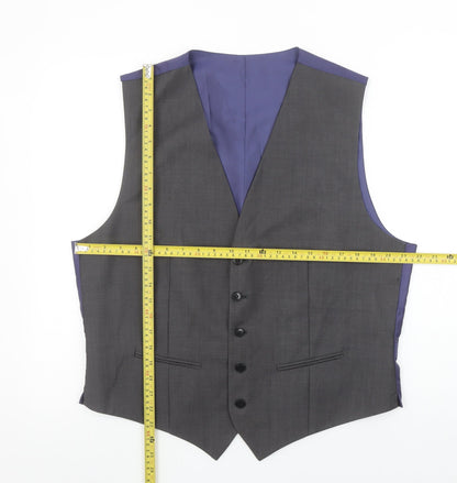 Mens UK Size L Marks and Spencer Regular Grey Suit Waistcoat