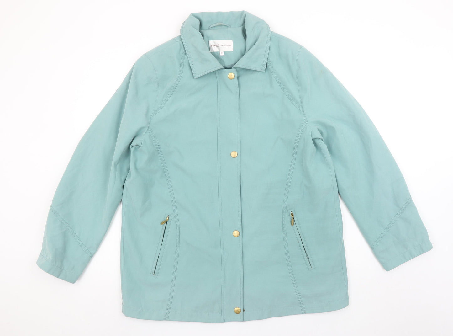 EWM Pure Classics Women's Teal Mid-Length Jacket Size 16 Polyester Nylon