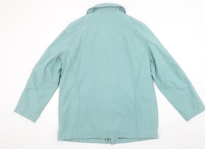 EWM Pure Classics Women's Teal Mid-Length Jacket Size 16 Polyester Nylon