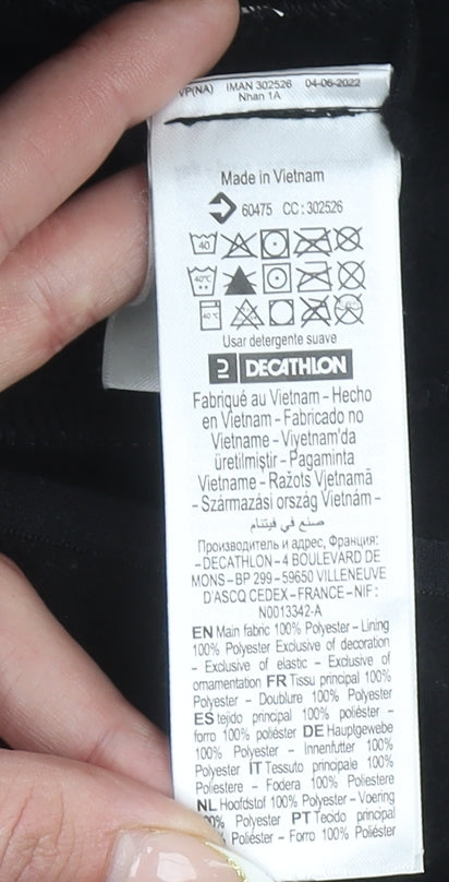 Decathlon Women’s Black Fleece Full Zip Jacket Size L Outdoor Wear