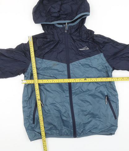Boys UK Size 11-12 Years Freedom Trail Blue Windbreaker Coat