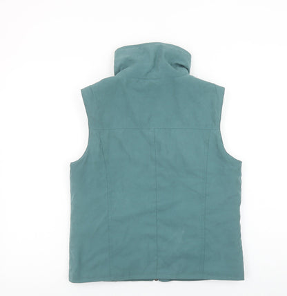 Lakeland Womens Green Size 12 Quilted Zip Waistcoat Gilet