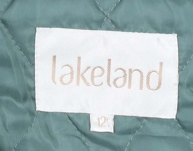 Lakeland Womens Green Size 12 Quilted Zip Waistcoat Gilet