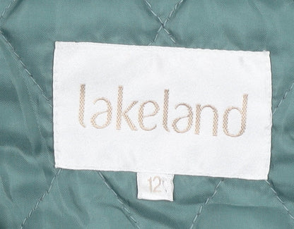 Lakeland Womens Green Size 12 Quilted Zip Waistcoat Gilet