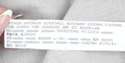 Zara Women Beige Slim Fit Single Breasted Blazer Size 10