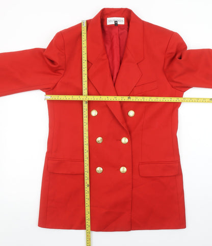 Womens UK Size 10 Selfridges Regular Red Blazer