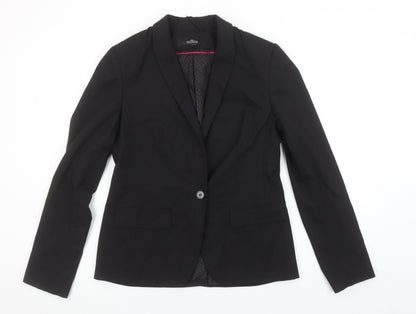 Next Women Black Tailoring Single-Breasted Blazer Size 10R