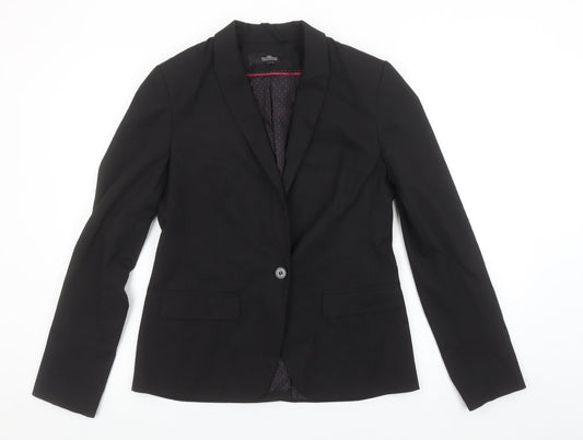 Next Women Black Tailoring Single-Breasted Blazer Size 10R