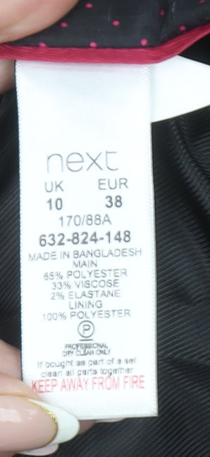 Next Women Black Tailoring Single-Breasted Blazer Size 10R