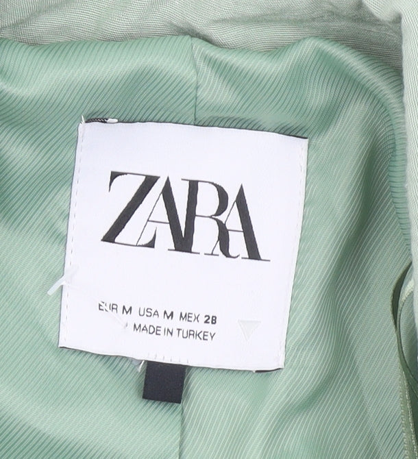 Womens UK Size M Zara Regular Green Blazer