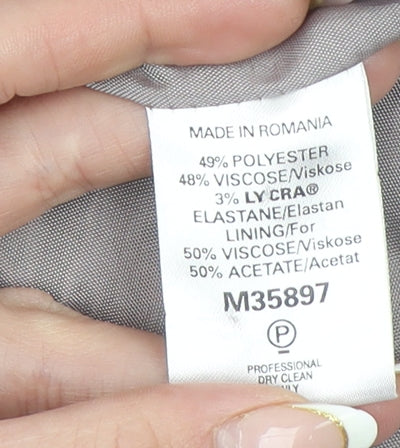 Next Womens Black Pinstripe Suit Jacket Size 12 Slim Fit