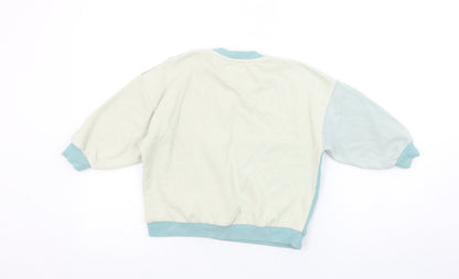 Next Girls Multicoloured Dinosaur Sweatshirt 4-5 Years Cotton Blend