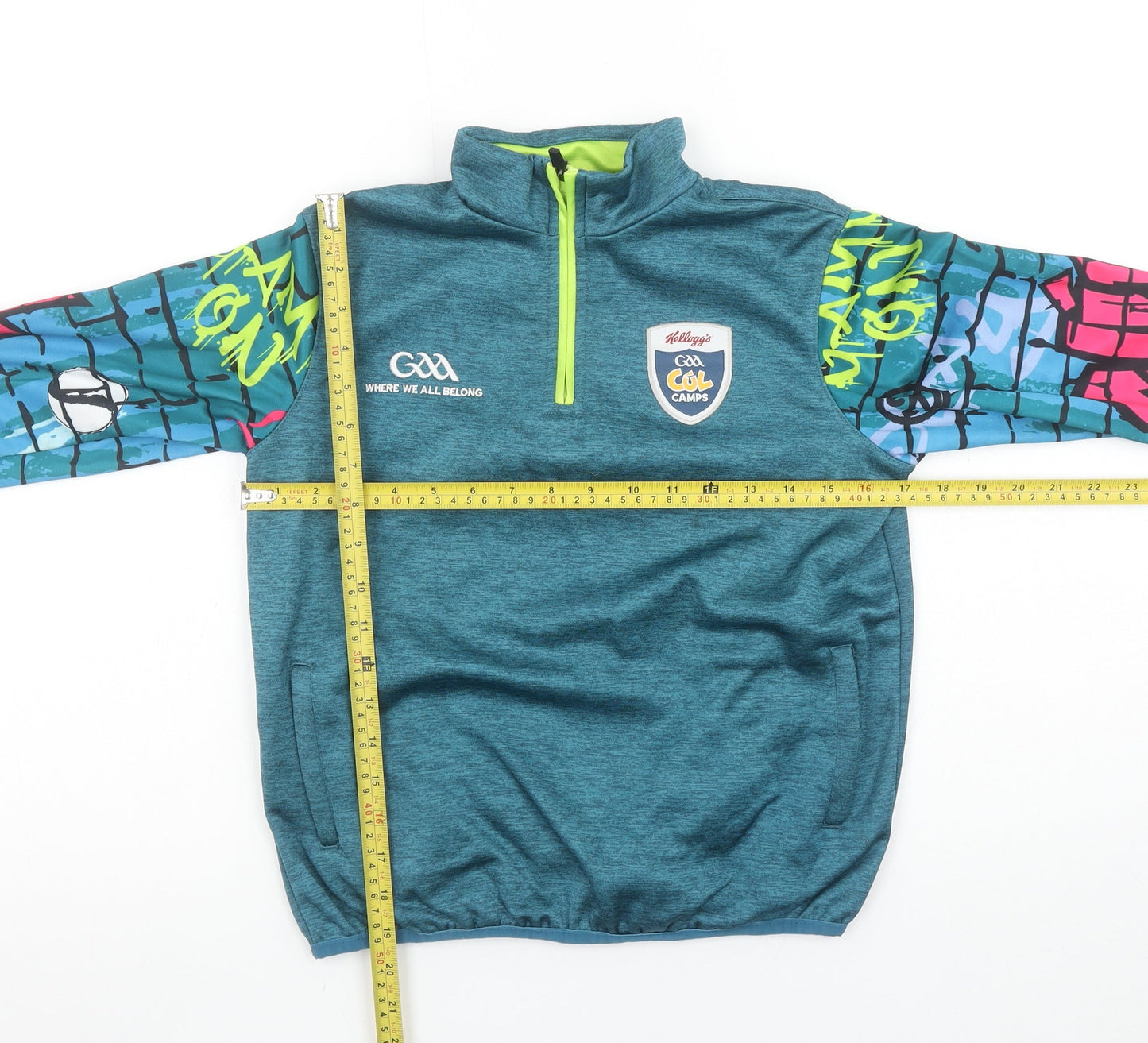 Azzurri Boys Blue 3-4 Years 1/4 Zip Sports Sweatshirt Graphic Print