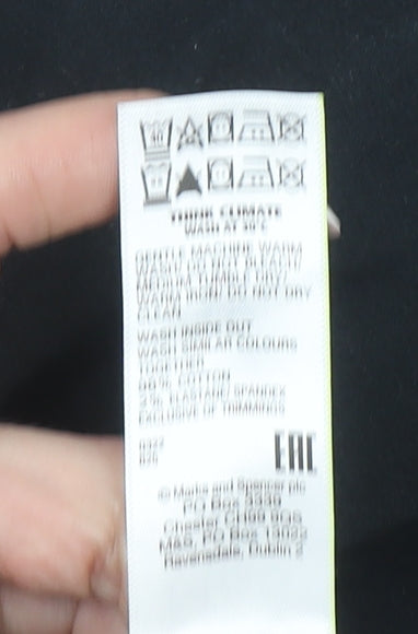 Marks and Spencer Men's Black Slim Fit Chino Trousers Size 34R