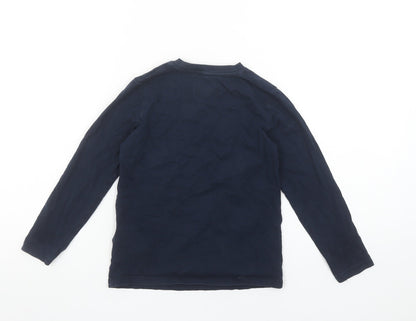 Boys UK Size 6-7 Years Marks and Spencer Blue Basic T-Shirt