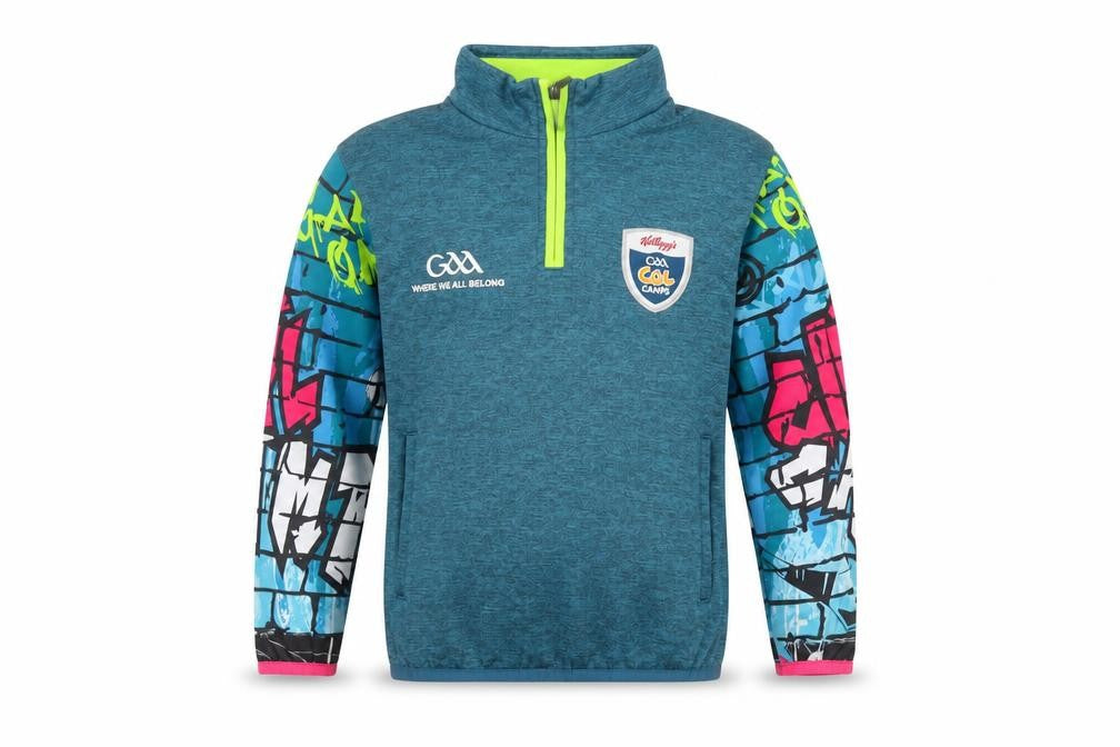 Masita Boys Blue Graphic 1/4 Zip Pullover Sweatshirt 1A Polyester GAA Cúl Camps