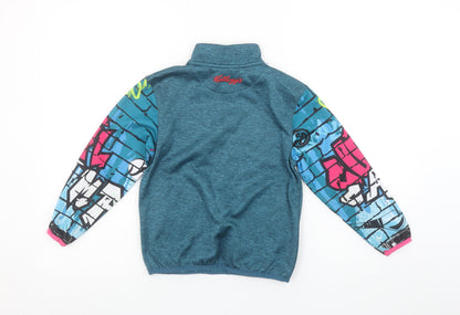Masita Boys Blue Graphic 1/4 Zip Pullover Sweatshirt 1A Polyester GAA Cúl Camps
