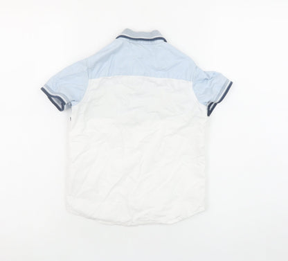 Boys UK Size 6 Years NEXT Blue Basic Button-Up