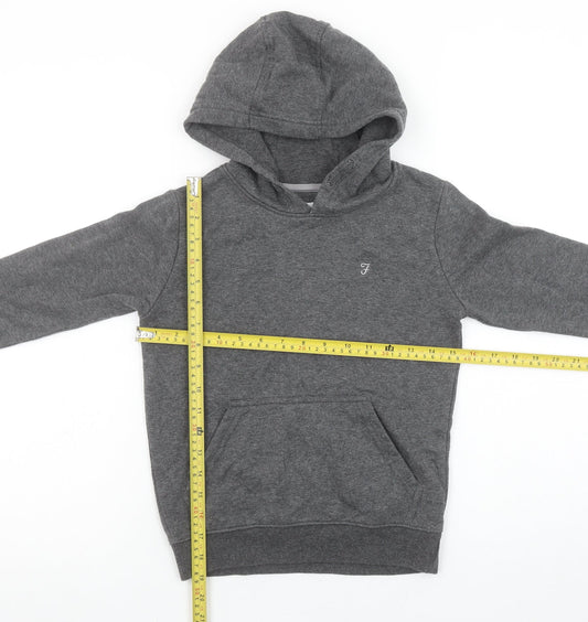 Boys UK Size 7-8 Years Farah Grey Pullover Hoodie
