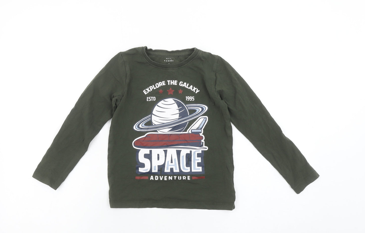 Boys UK Size 6 Years name it Green Basic T-Shirt