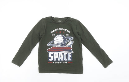 Boys UK Size 6 Years name it Green Basic T-Shirt
