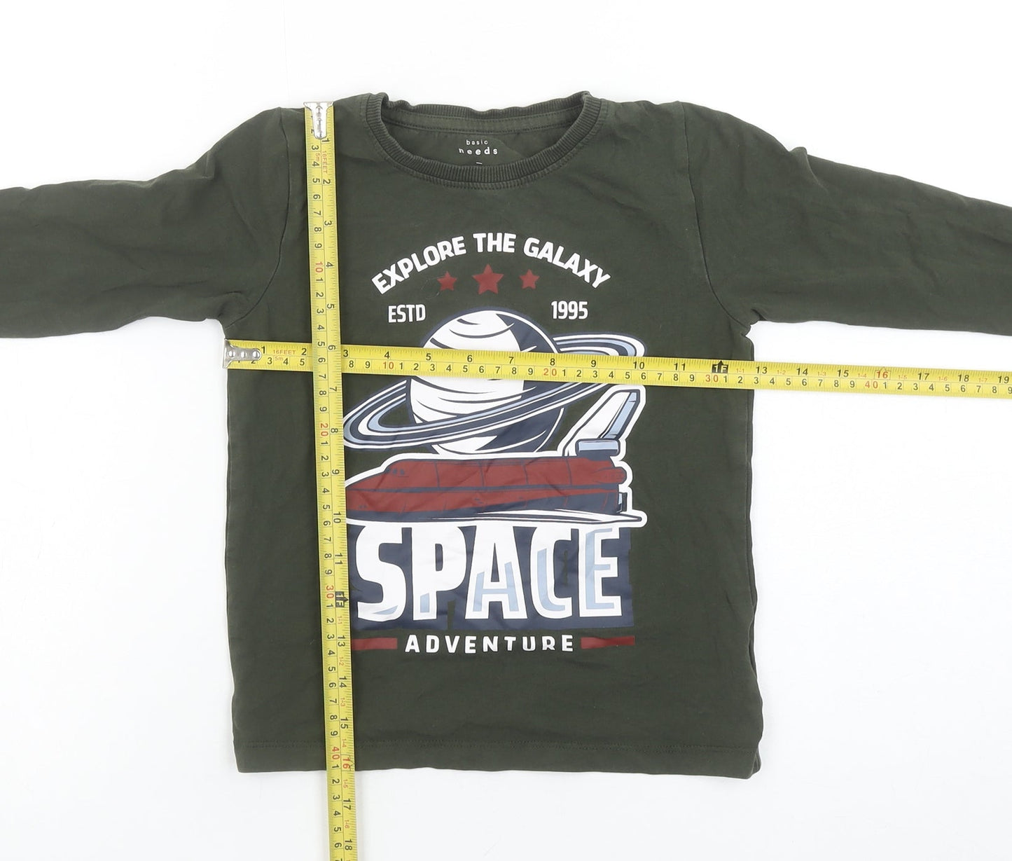 Boys UK Size 6 Years name it Green Basic T-Shirt