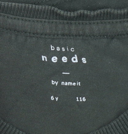 Boys UK Size 6 Years name it Green Basic T-Shirt