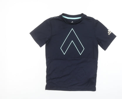 Boys UK Size XS adidas Blue Jersey T-Shirt
