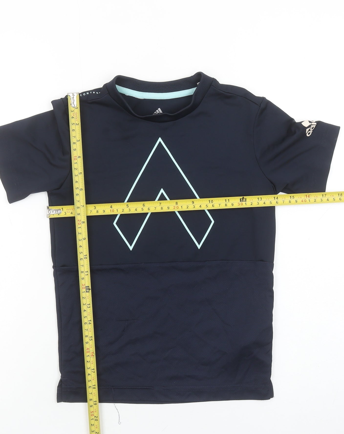Boys UK Size XS adidas Blue Jersey T-Shirt