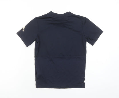 Boys UK Size XS adidas Blue Jersey T-Shirt