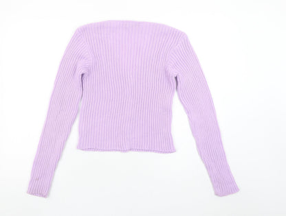 Womens UK Size S PRETTYLITTLETHING Purple Cardigan Jumper
