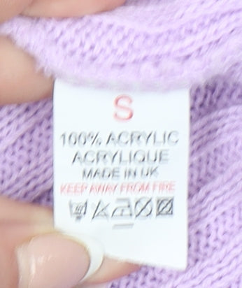 Womens UK Size S PRETTYLITTLETHING Purple Cardigan Jumper