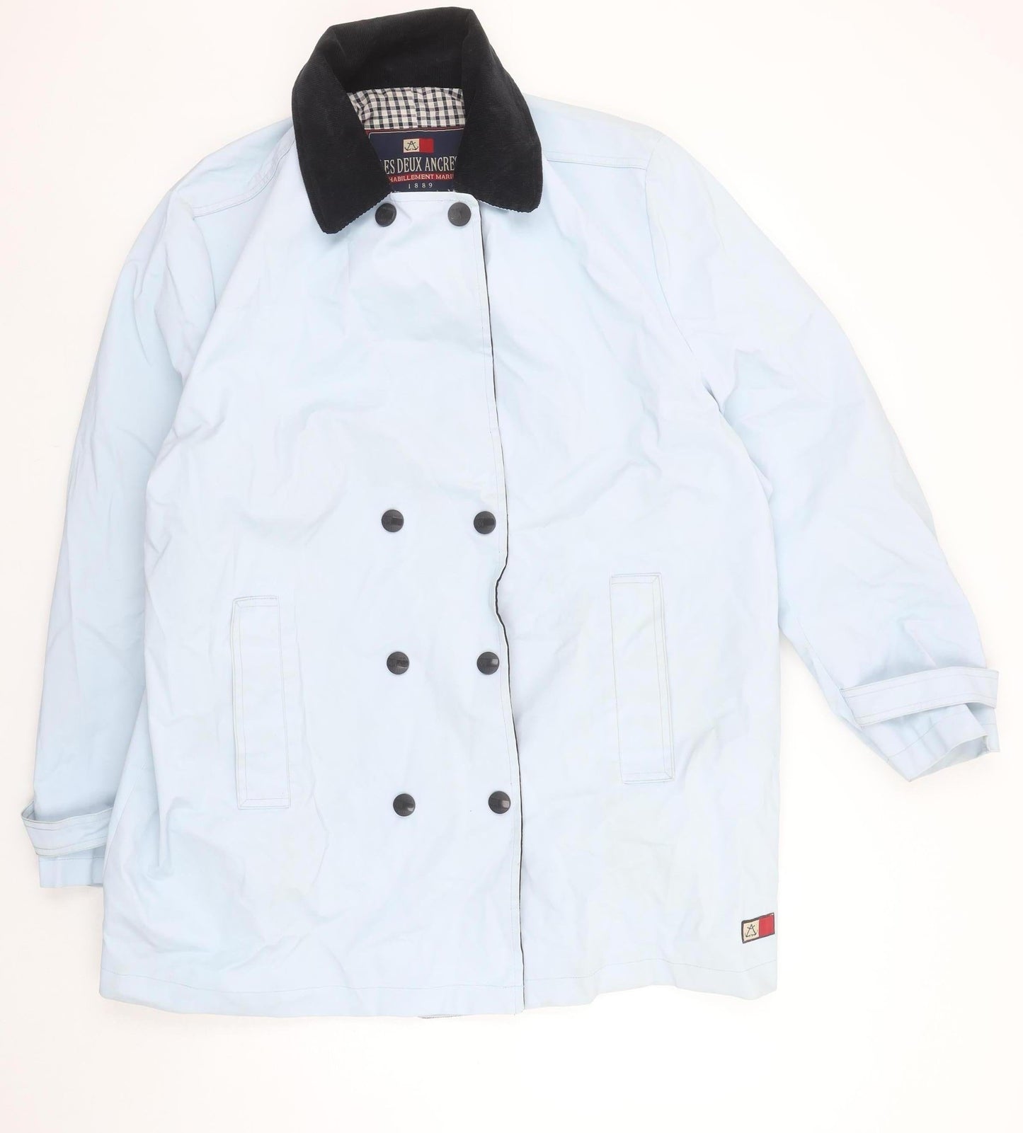 Womens UK Size 16 Les Deux Ancres Blue Rain Coat