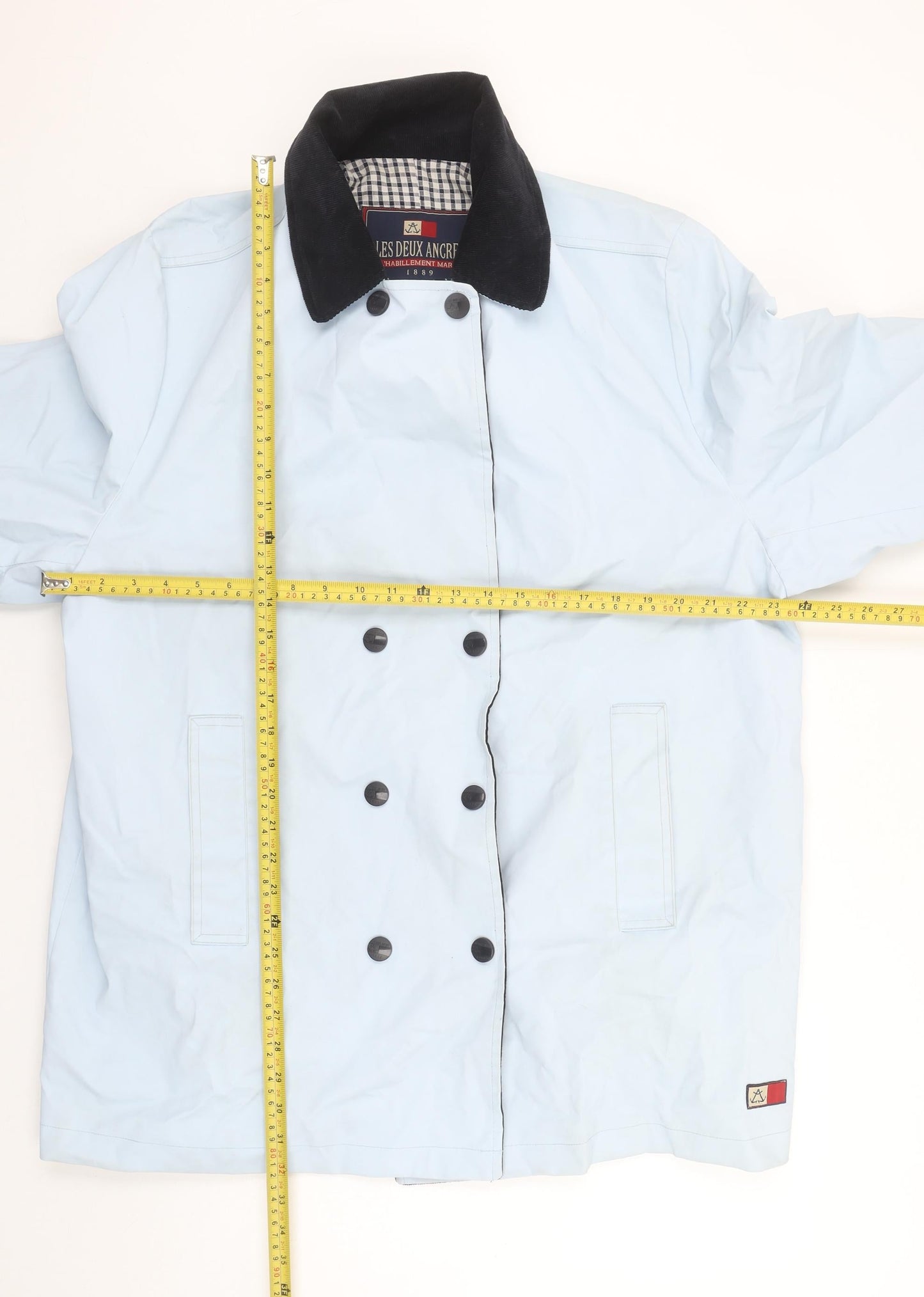 Womens UK Size 16 Les Deux Ancres Blue Rain Coat